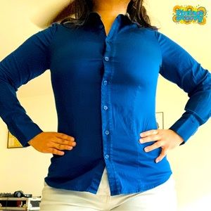 Navy long sleeves button Down Shirt